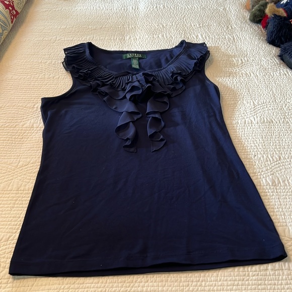Ralph Lauren sleeveless top Navy Blue - Picture 1 of 5